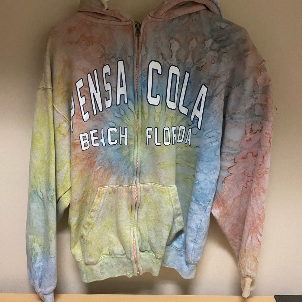 Rainbow TieDye Pensacola Zip-up
